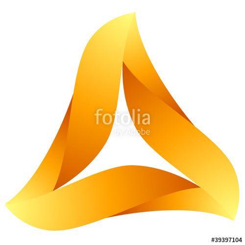 Orange Triangle Logo - 3D Triangle Logo