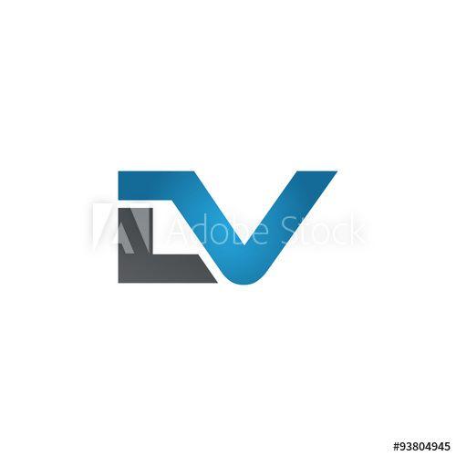 LV Company Logo - LV company linked letter logo blue this stock vector