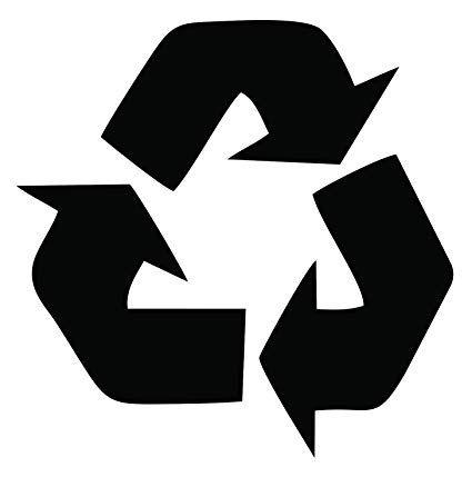 Recylcle Logo - Amazon.com: Dixies Decals Recycle Symbol Trashcan Garbage Can Trash ...