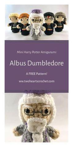 Crochet Harry Potter HP Logo - Crochet Albus Dumbledore Doll Pattern | Harry Potter Dumbledore ...