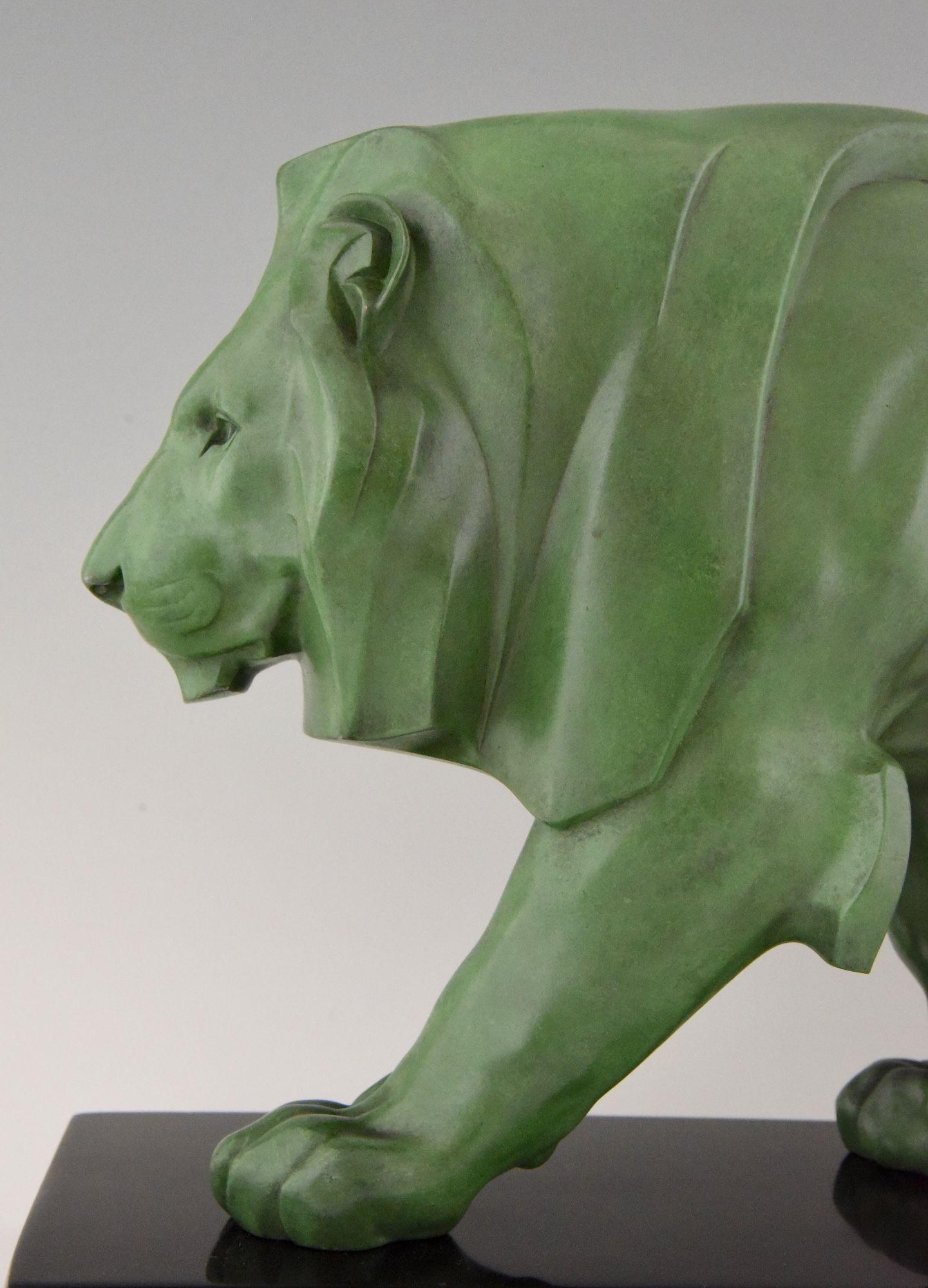 Art Deco Lion Logo - Art Deco sculpture of a walking lion items Antiques, Art