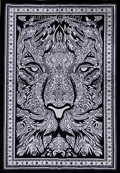 Art Deco Lion Logo - Amazon.com: Classic Art Deco Cotton Posters Lion Black & White Wall ...