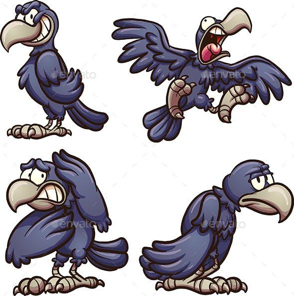 Cartoon Crow Logo - Cartoon Crow by memoangeles | GraphicRiver