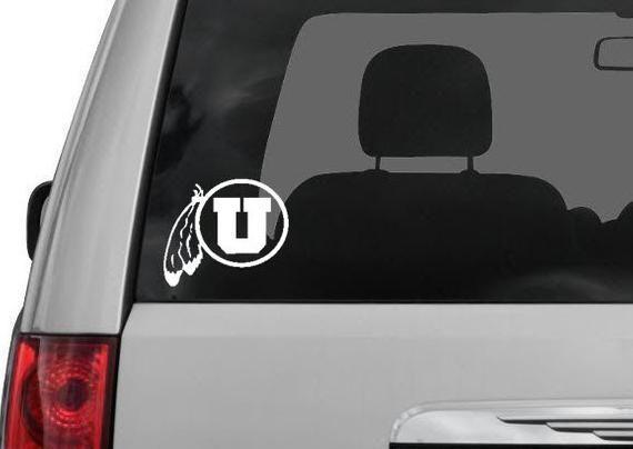 University of Utah Drum and Feather Logo - University of Utah Drum and Feather Decal / Sticker / Label