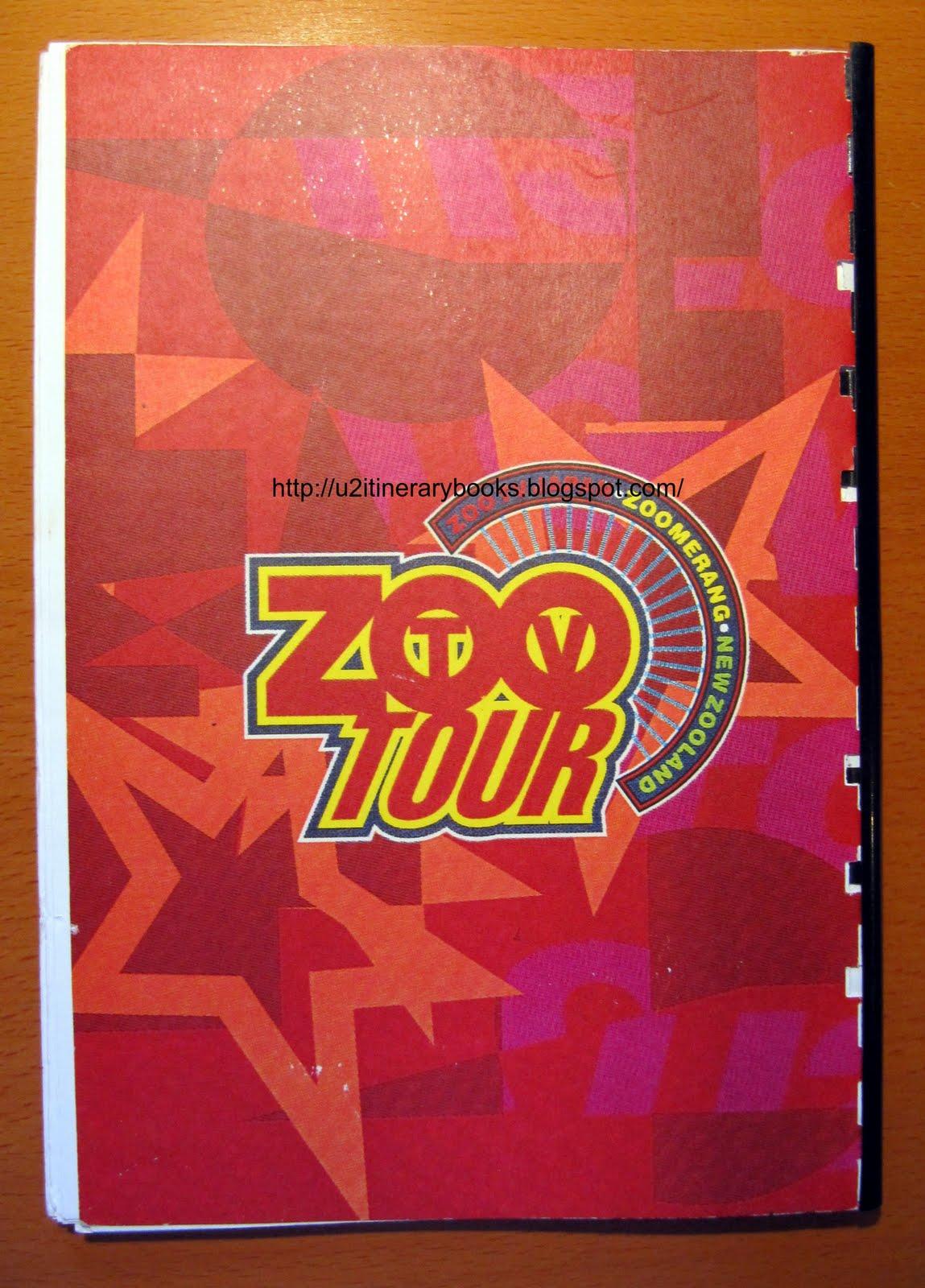 Zoomerang Logo - U2 Itinerary Books: U2 ZOO TV Tour Leg 5 R.O.W. 1993 (Zoomerang/New ...