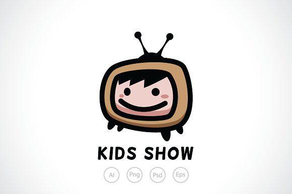 Cartoon TV Logo - Kids Television Logo Template Logo Templates Creative Market