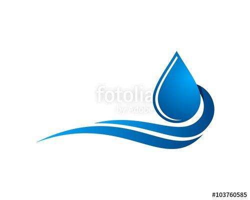 Blue Swoosh Logo - Blue Drop Water Beach Swoosh Logo