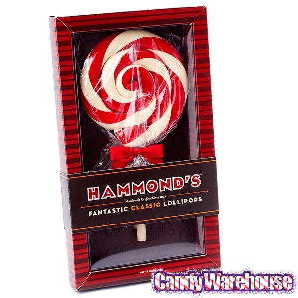 Red Box with White Swirl Logo - Giant 10-Ounce Red & White Swirl Lollipop in Gift Box | ENTERTAIN ...