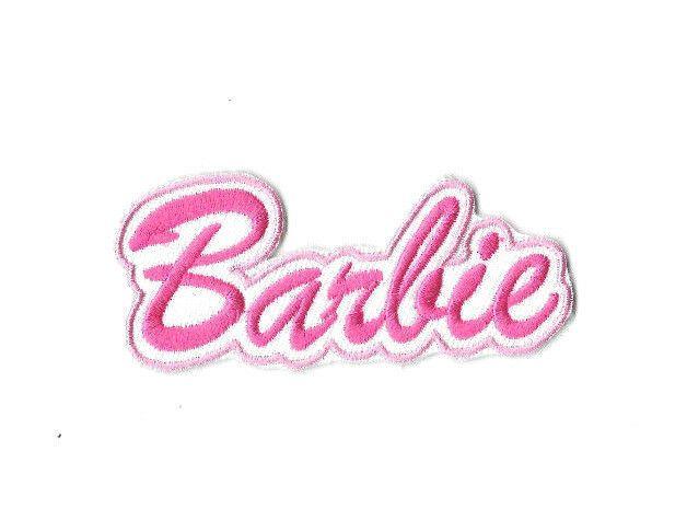 Cartoon TV Logo - BARBIE LOGO Iron on / Sew on Patch Embroidered Badge Motif Cartoon ...