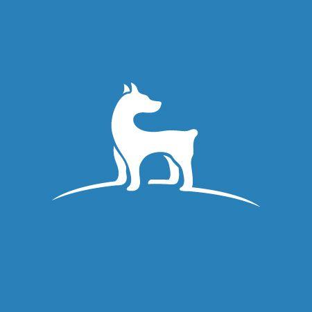 Blue Dog Green Logo - Download FREE Dog Logo Template / 100% vector (re-sizable)