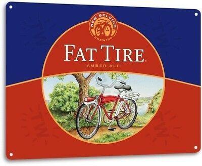 Fat Tire Logo - FAT TIRE CRAFT Beer Logo New Belgium Bar Pub Man Cave Wall Decor ...