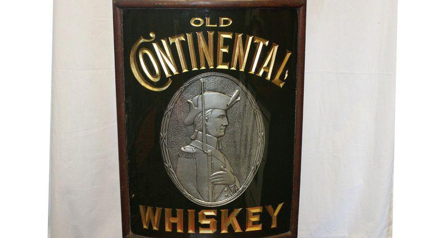 Old Continental Logo - Old Continental Whiskey Curved Glass Advertising Sign 21x16x5 | K62 ...