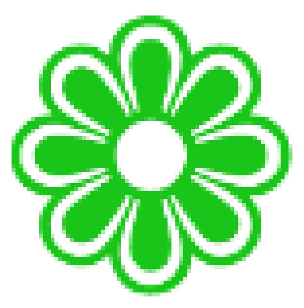 Green Flower Shape of Logo - More fun art with dried flower petals | Dried Flower Crafts