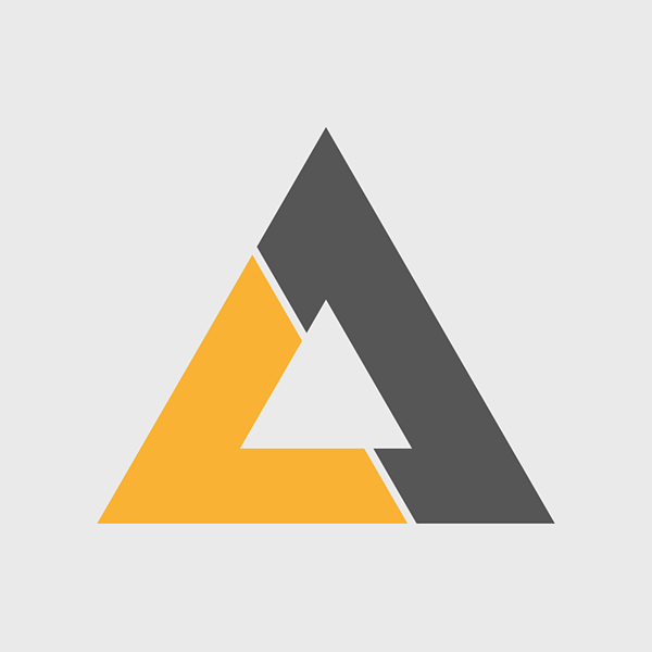 Orange Triangle Logo - Concept logo design based around a triangle shape. Ardent Logos