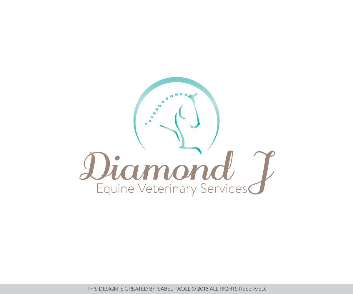 Dimond J Logo - Professional, Colorful, Veterinary Logo Design for Diamond J Equine