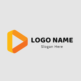 Over a Yellow Triangle Logo - Free Triangle Logo Designs | DesignEvo Logo Maker