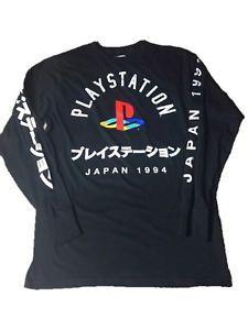 Japan Streetwear Logo - Rare Limited PLAYSTATION Japanese Logo Long Sleeve Tshirt Streetwear ...