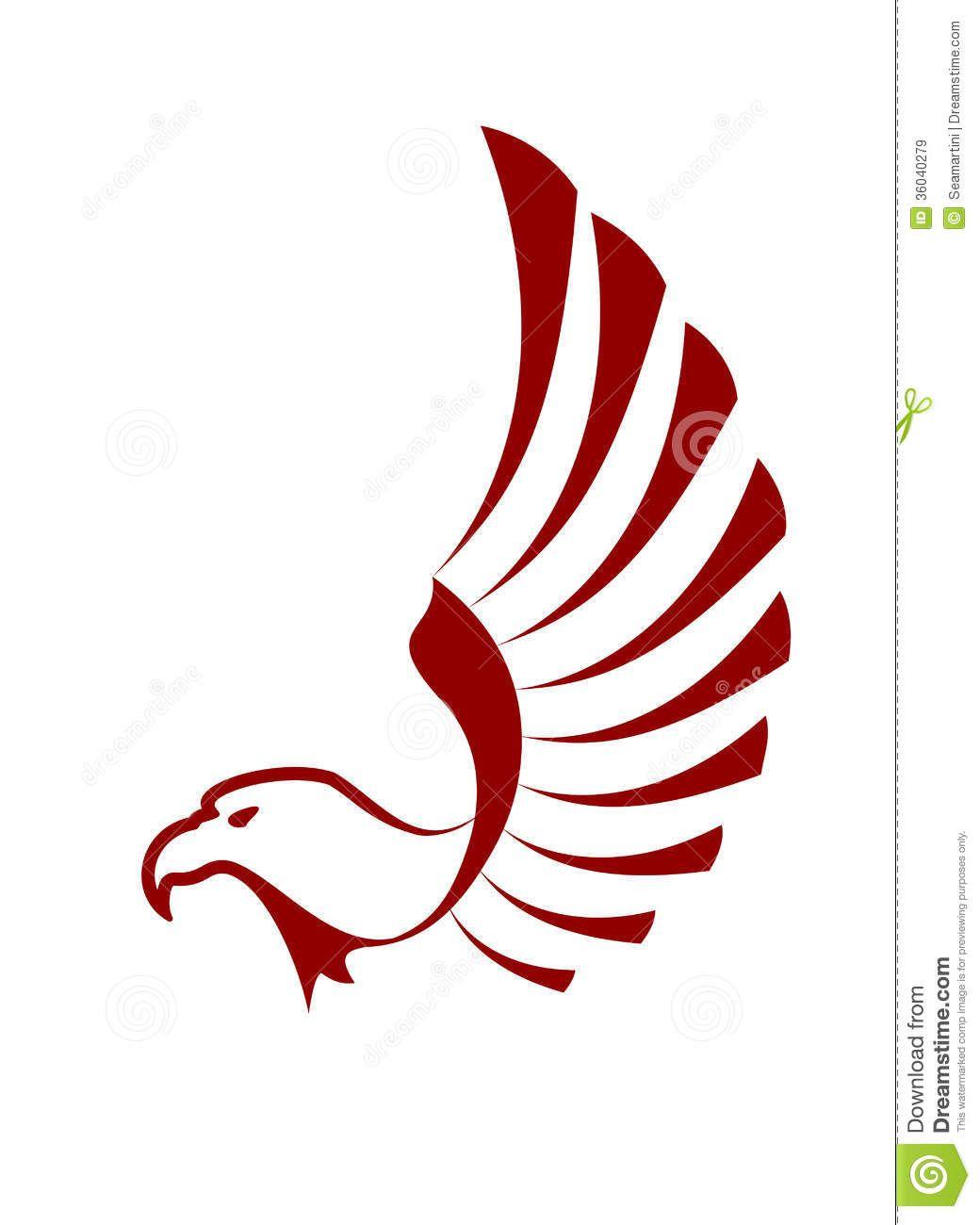 Red Eagles Logo - Red Eagle With Wings Royalty Free Stock Image: 36040279