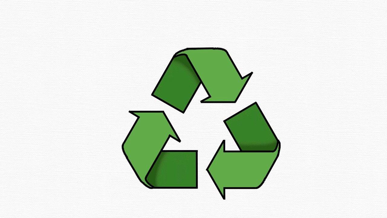 Recyle Logo - Kyoodoz: Let's Draw Recycling (Recycle) Symbol - YouTube