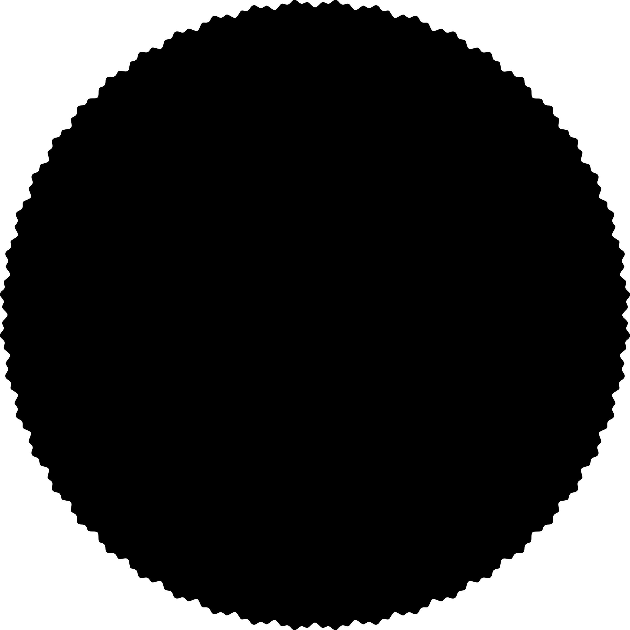 Black Wavy Circle Logo - Clipart
