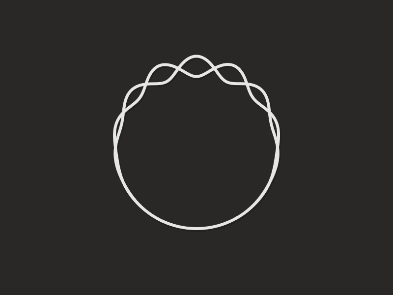 Black Wavy Circle Logo - Circle wave