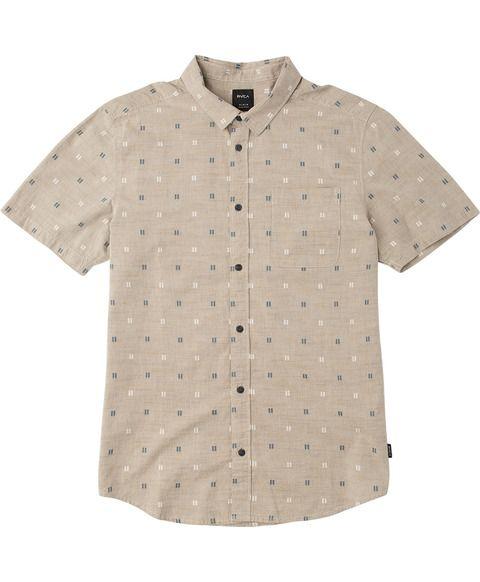 Wood RVCA Logo - And Sons Printed Button-Up Shirt | RVCA