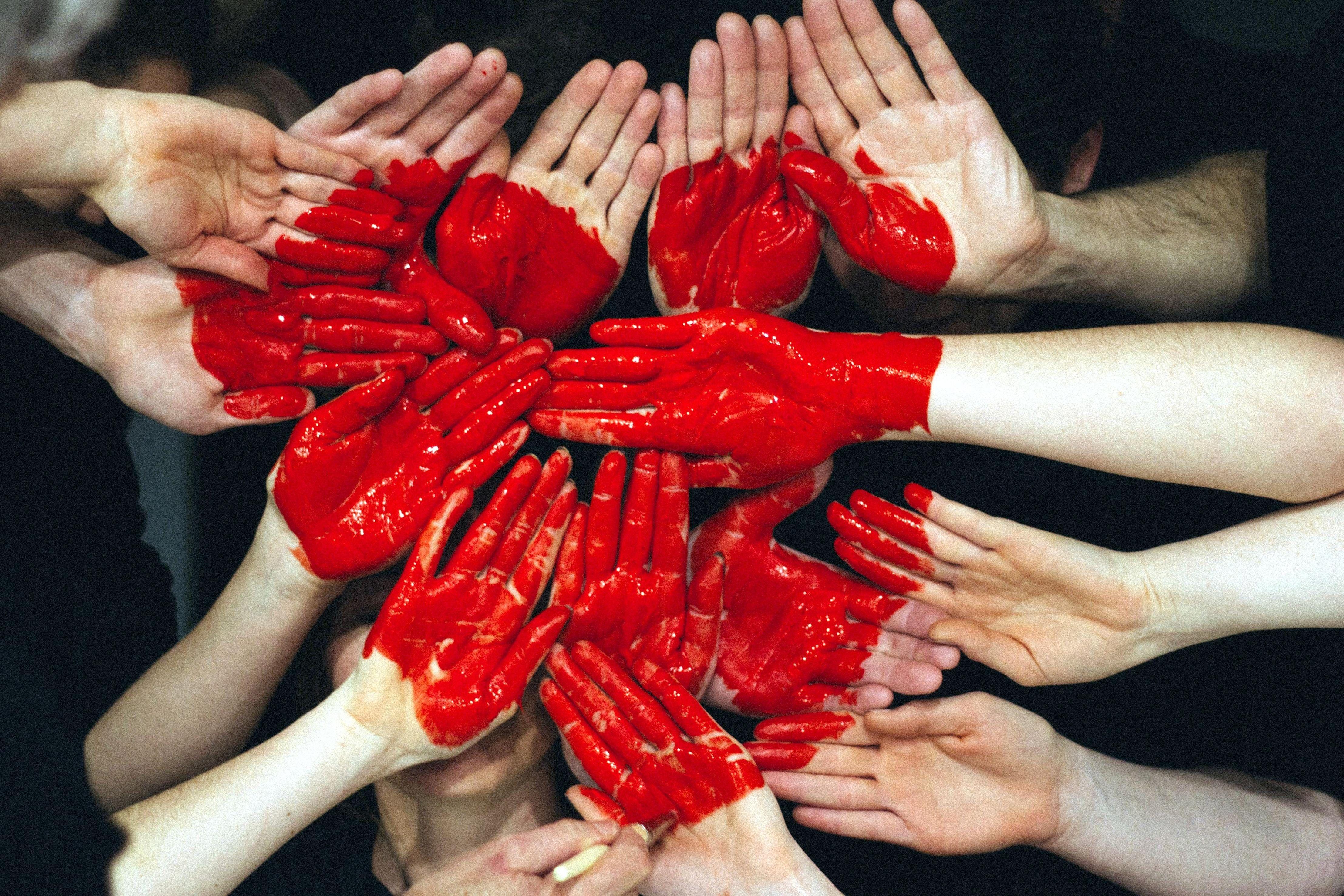 Red Heart Hands Logo - Free picture: human hands, red heart
