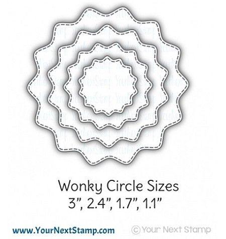 Black Wavy Circle Logo - Your Next Stamp - Dies - Stitched Wavy Circle
