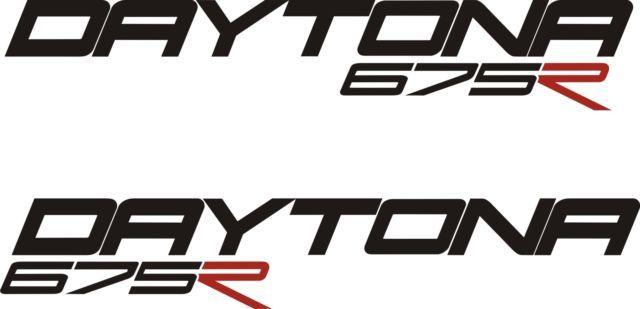 Daytona 675 Logo - Triumph Daytona 675r Vinyl Badges X 2 | eBay