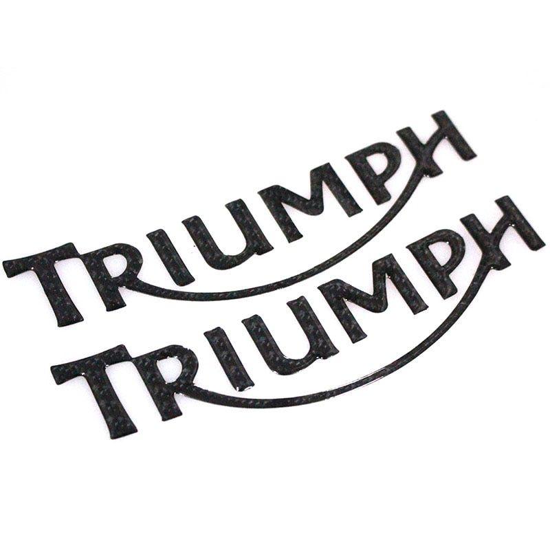 Triumph Daytona Logo - Black Carbon Motorcycle Emblem Badge Decal 3D Tank Wheel Logo