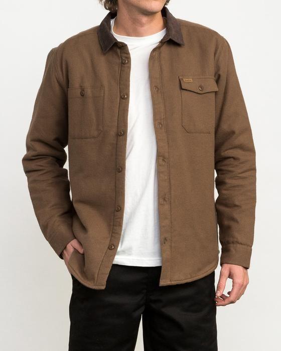 Wood RVCA Logo - RVCA Victory Jacket-Wood — REAL Watersports