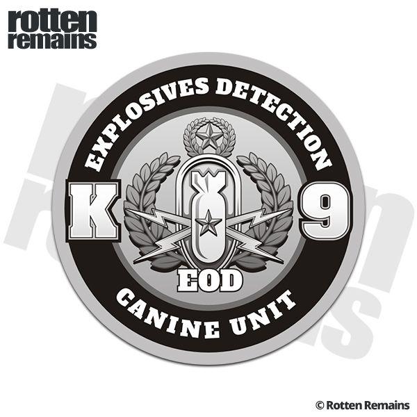 Bomb Dog Logo - Explosives Detection Canine Unit K 9 Dog K9 Bomb Sticker Decal
