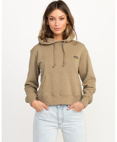 Wood RVCA Logo - Looped Hoodie | RVCA