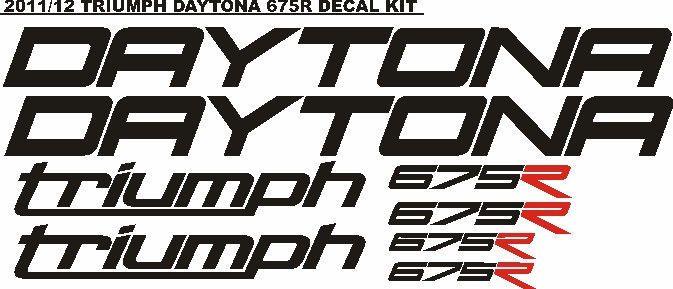Triumph Daytona Logo - Triumph Daytona 675R grahics decals sticker sets. Middelburg