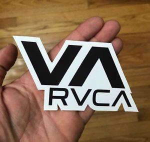 Wood RVCA Logo - RVCA Large Surfboard Sticker DECAL 5inch Skateboard Surf Snowboard ...