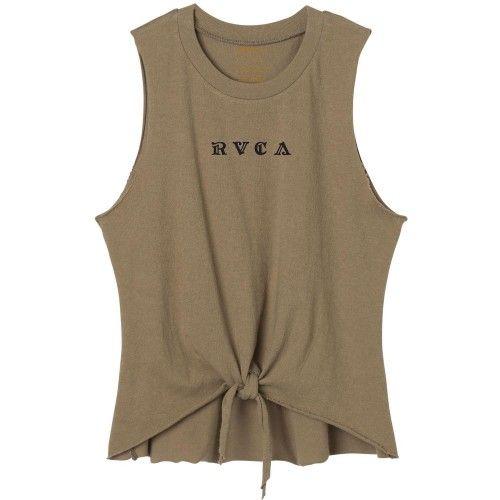 Wood RVCA Logo - RVCA Human Rights Tank Top in Wood