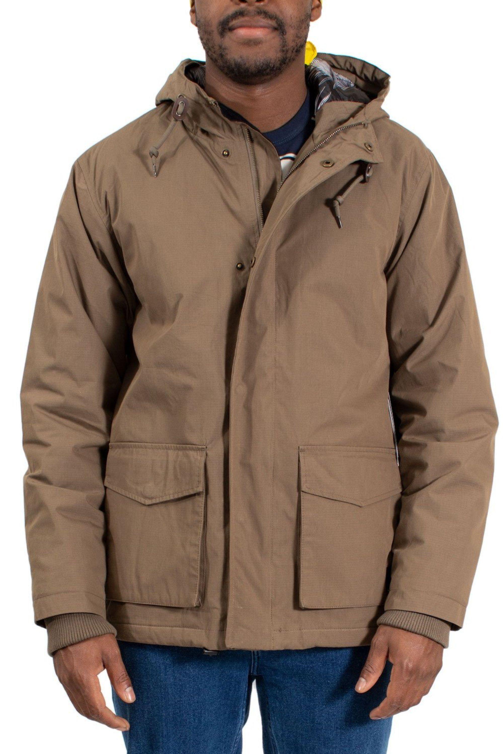 Wood RVCA Logo - RVCA Puffer Parka Jacket