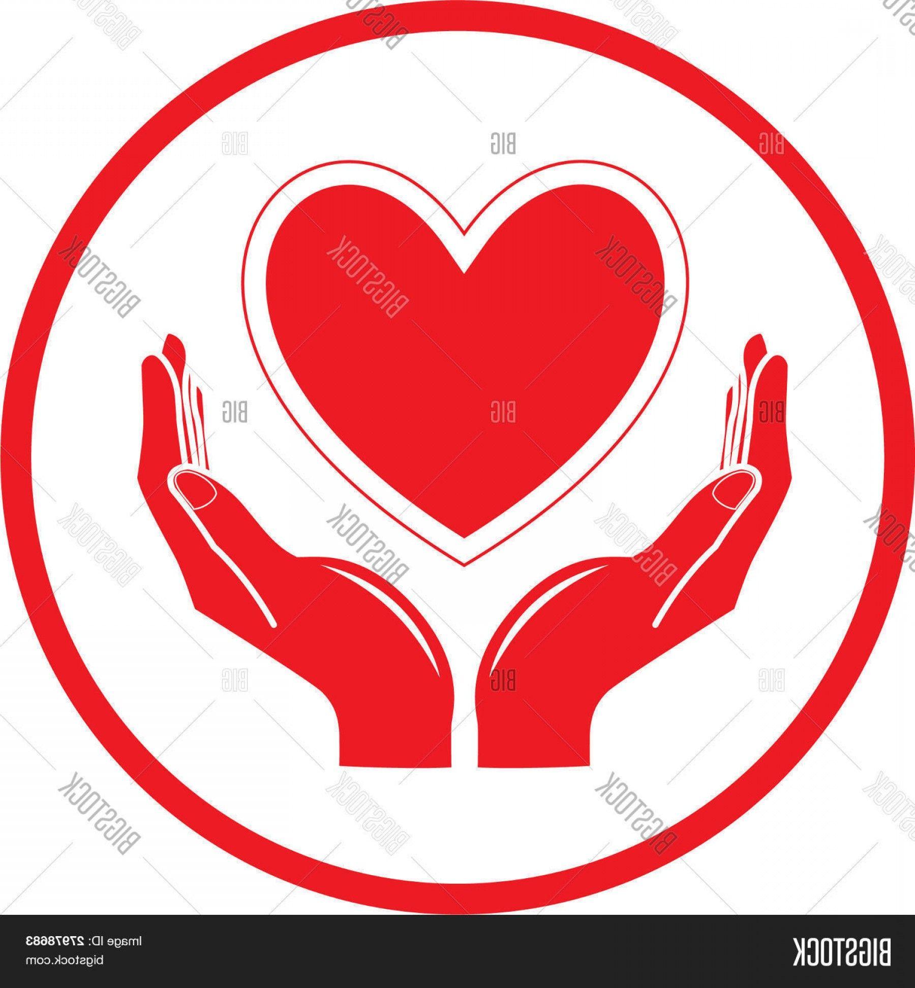 Red Heart Hands Logo - Heart Hands Vector