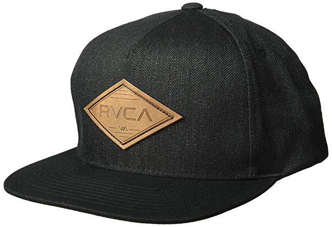 Wood RVCA Logo - Amazon.com: RVCA Men's Woods Snapback HAT, Black, One Size: Clothing