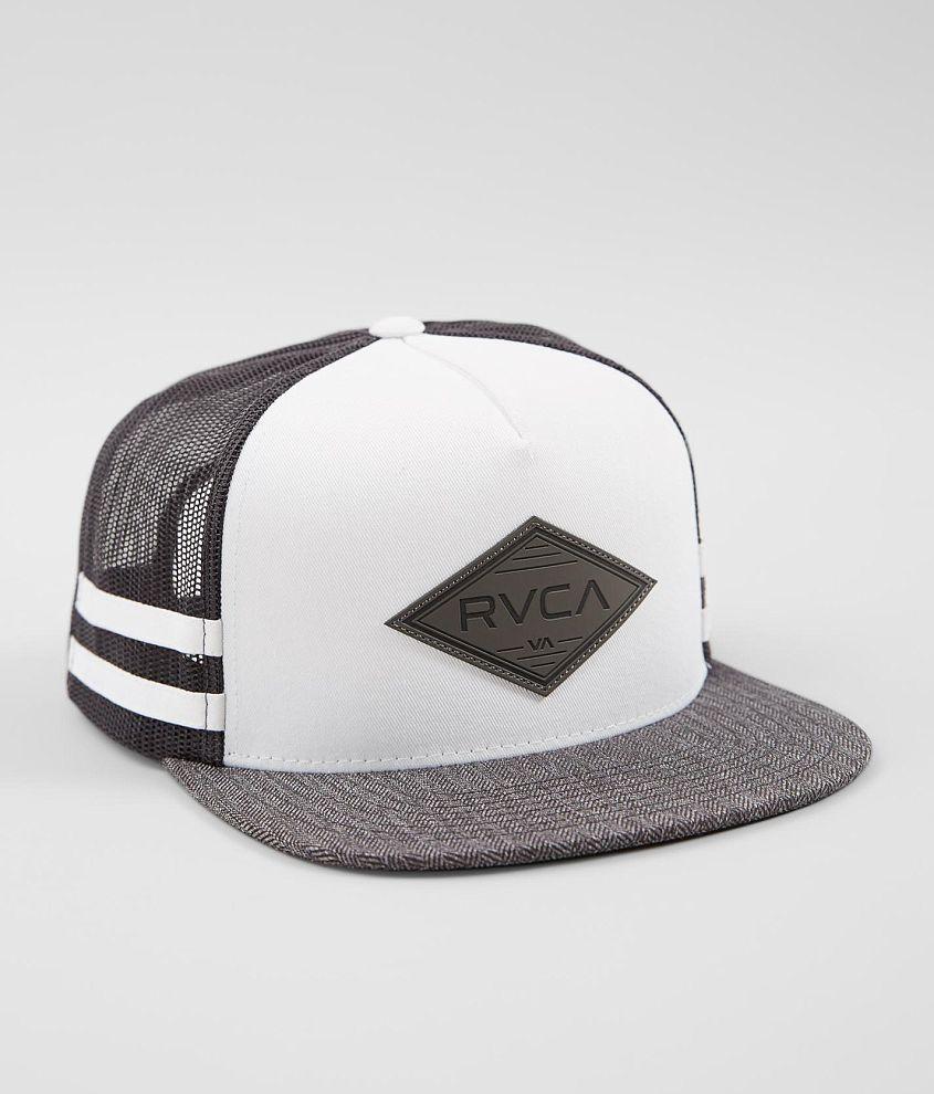 Wood RVCA Logo - RVCA Wood Stripe Trucker Hat - Men's Hats in White | Buckle