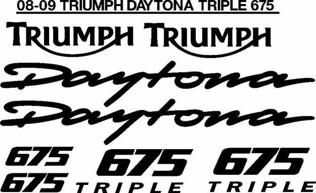 Triumph Daytona Logo - Daytona 675 triple decals graphics sticker kits in South Africa