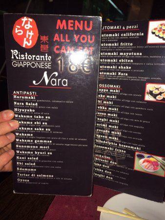 Nara Japanese Restaurant Logo - Menù all you can eat - Picture of Nara Sushi Restaurant, Milan ...