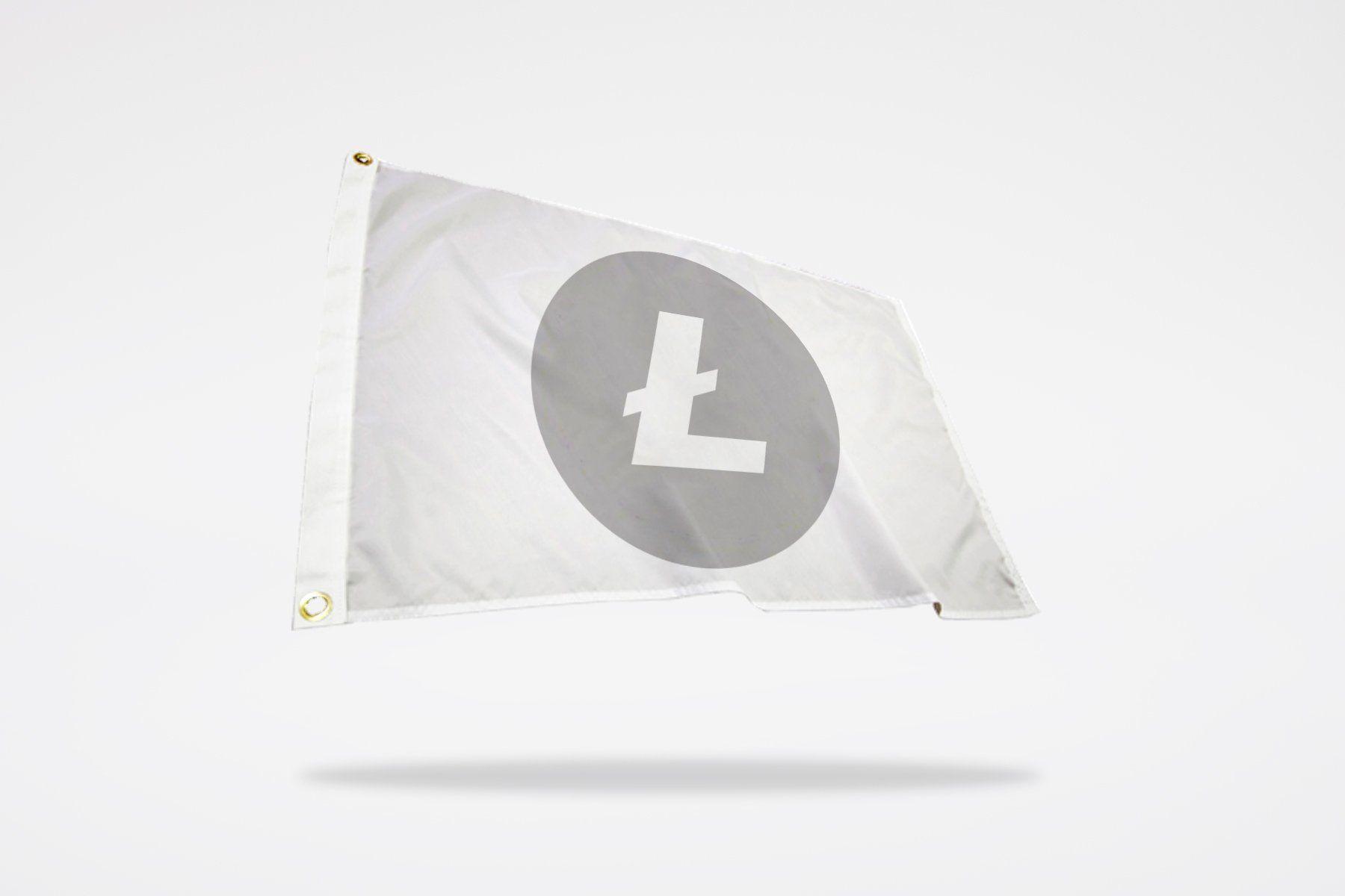 Litecoin Logo - LiteCoin Logo Flag