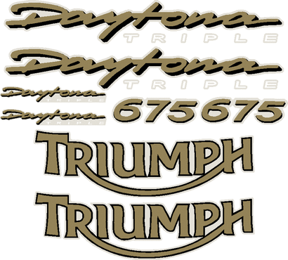 Triumph Daytona Logo - Triumph Daytona 675 Full Decal Kit