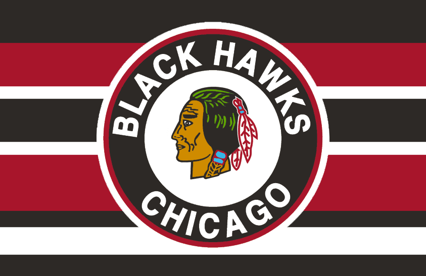 Black and Red Blackhawks Logo - Chicago Black Hawks Jersey Logo Hockey League NHL