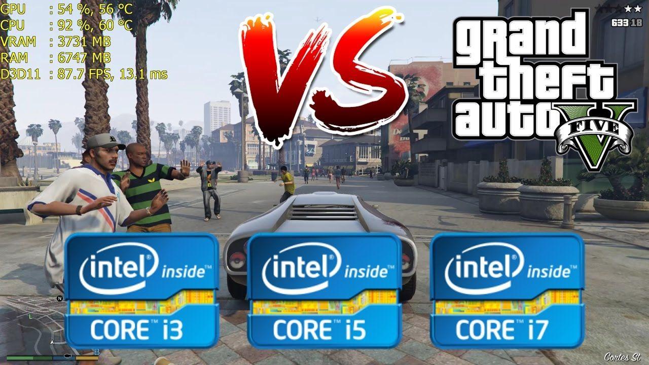 Intel PC Game Logo - Intel Core i3 vs i5 vs i7. GTA V / 5