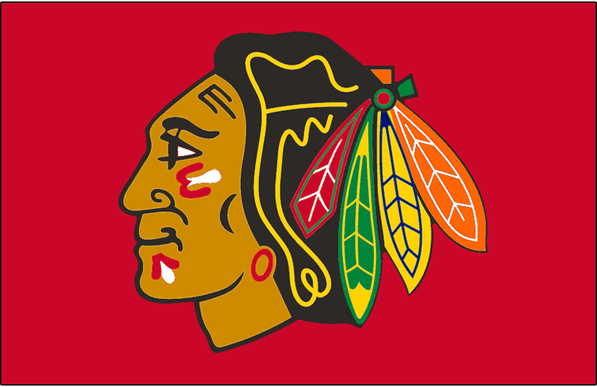 Black and Red Blackhawks Logo - Chicago Blackhawks Jersey Logo - National Hockey League (NHL ...