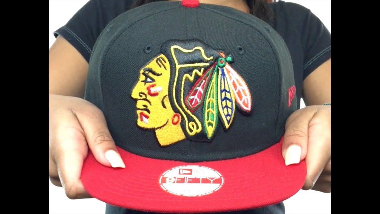 Black and Red Blackhawks Logo - Blackhawks 'LOGO GRAND REDUX SNAPBACK' Black-Red Hat by New Era ...