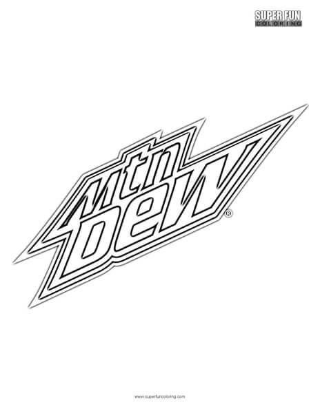 mountain dew logo coloring pages