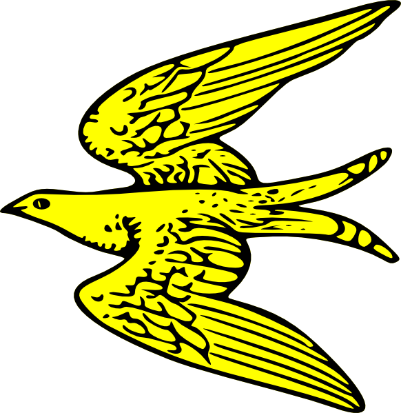 Yellow Flying Bird Logo - Flying Yellow Bird clip art Free Vector / 4Vector